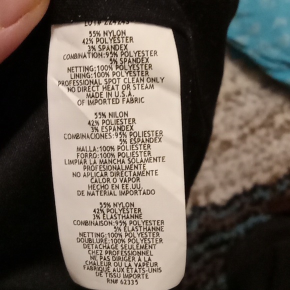 Betsy & Adam black/blue dress 4P - Picture 7 of 7